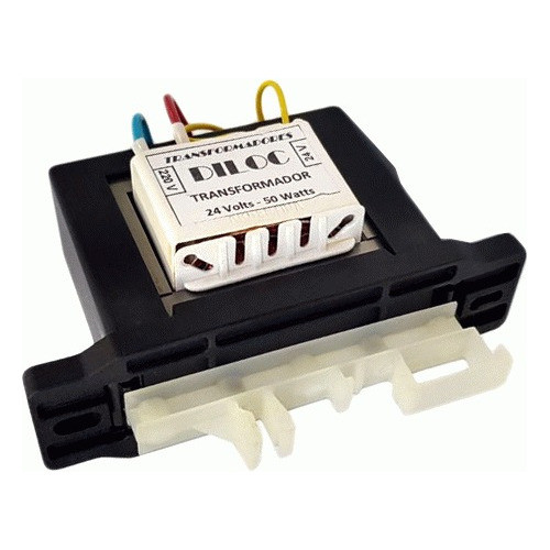 Transformador 220v 24v 50w Nacional Diloc Con Soporte Din 0