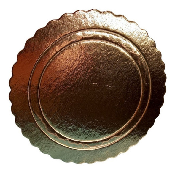 Bandeja De Carton Ondulada Oro De 17cm X25 Unidades 0