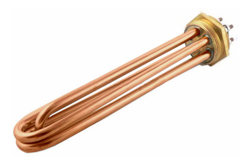 Resistência Flange 2pol 9kw Boiler Sauna Tubo Cobre 450mm 0