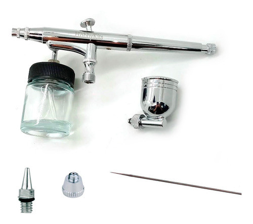 Aerógrafo Copa Y Frasco  Y Aguja Nozzle Conversión A 0,5mm 0