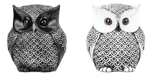 Figura De Búho Y Esculturas Para Acentos De Decoración De Es 0