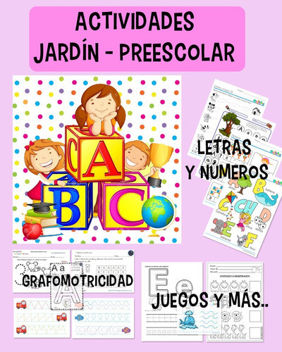 Kit Imprimible Actividades Jardín Y Preescolar Para Aprender 0