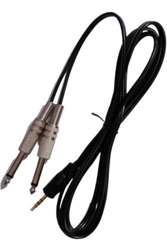 Cable Audio 1 Mini Plug 3,5mm Stereo A 2 Plug 6,5 Mono 3 Mts 0