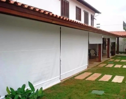 Toldo Cortina Retratil Cinza 2.60 (l) X 2.35m (a) Manivela 1