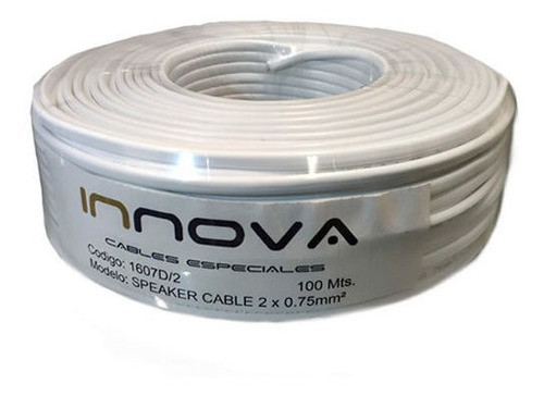 Cable Gemelo Interior 2 X 0,50mm Vaina Blanca 100m 1605d/2 0