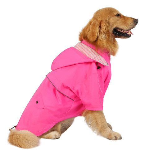 Capa De Chuva Para Cães Hde De Dupla Camada Impermeável Com 0