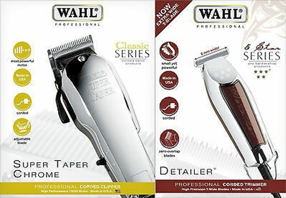 Máquina Cortapelos Wahl Chrome Más Patillera Wahl Detailer 0