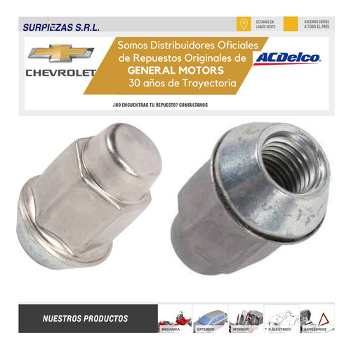 Tuerca Rueda Cobalt Spin S10 13/ Chevrolet 1