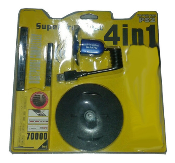 Kit Ps2 Accesorios 4 In 1 Para Playstation 2 Base Cooler-mg- 0