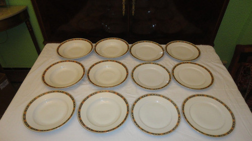 Fino Juego De Platos Alemanes Diseño Sobrio Impecables Vealo 1