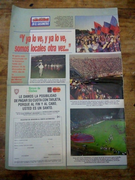 Recorte San Lorenzo En El Gasómetro 16 Diciembre De 1993 0