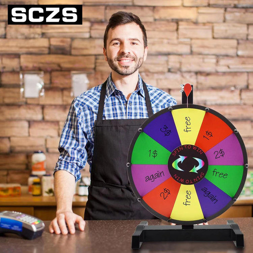 Rueda Giratoria De 30 Cm Con Base Pesada Para Juegos De Azar 1