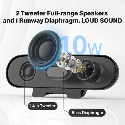 Altavoz Usb Lxtnfu Agarre Fácil A Monitores Control Volumen 1