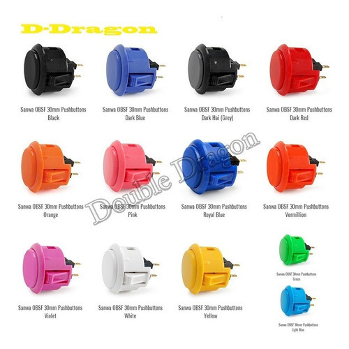 Kit 10 Botões  Sanwa Original !brinde Cabos 0