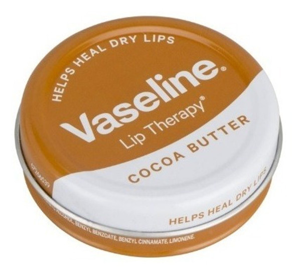 Balsamo Labial Vaseline Lip Therapy 100% Original Lata Cocoa 1