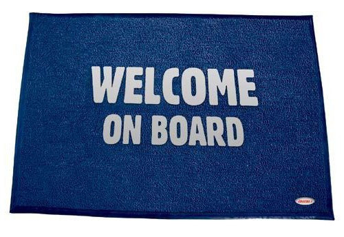 Alfombra  Welcome Azul 40 X 60 Cm 0