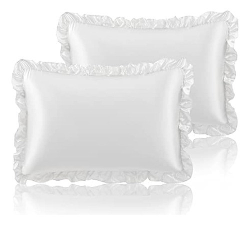 Siinvdabzx Juego De 2 Fundas De Almohada De Satén 0