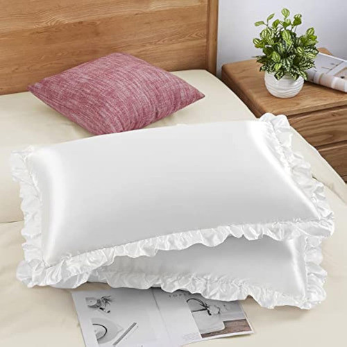 Siinvdabzx Juego De 2 Fundas De Almohada De Satén 1