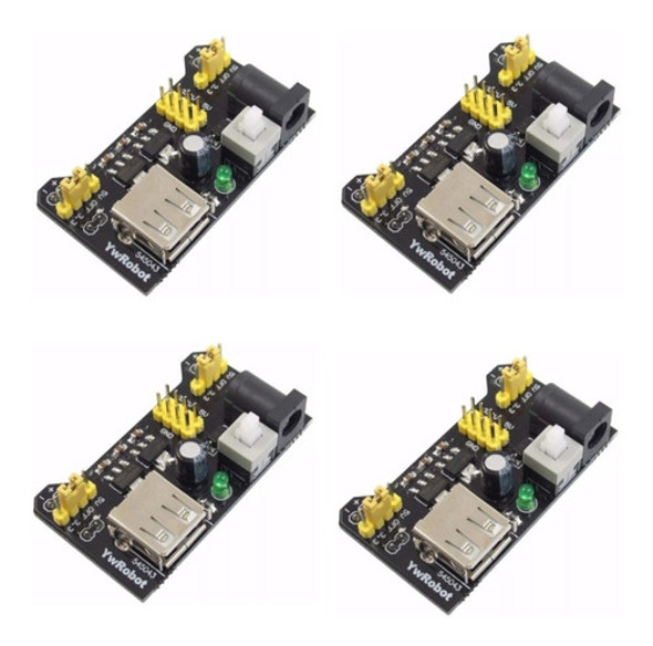 Kit 4x Pcs Módulo De Alimentação 3.3/5v Mb102 Protoboard 0