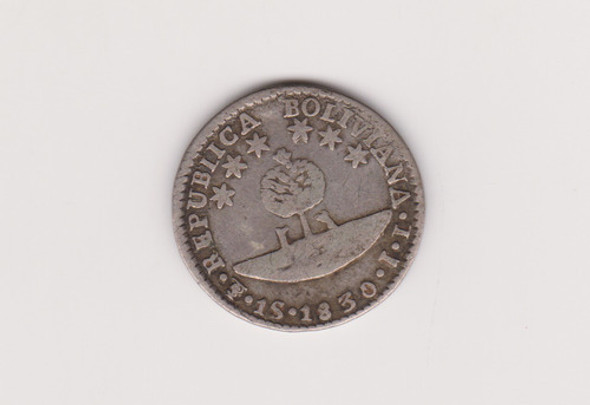 Moneda Bolivia 1 Sol Año 1830 Jl Plata Muy Bueno 0