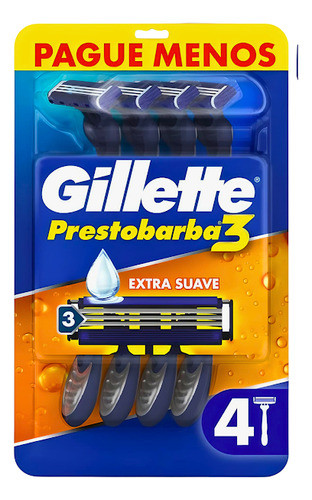 Aparelho De Barbear Descartável Leve 4 Pague 3 Gillette 0