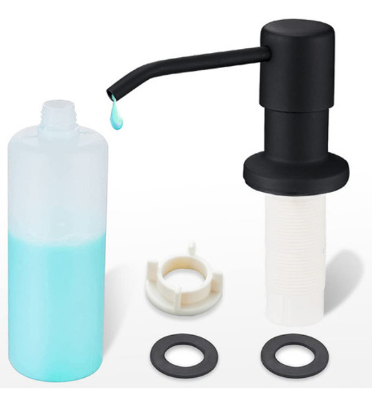 Dispenser De Jabon Detergente Para Cocina Negro Matte 0 Dispenser De Jabon Detergente Para Cocina Negro Matte 0