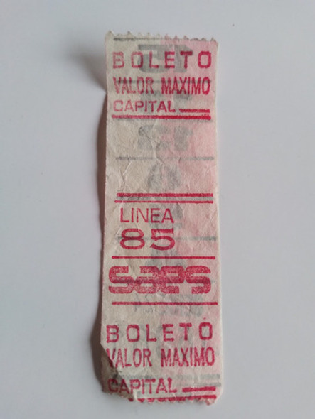 Boleto Colectivo Capicua 16061 Serie 24 Linea 85 1