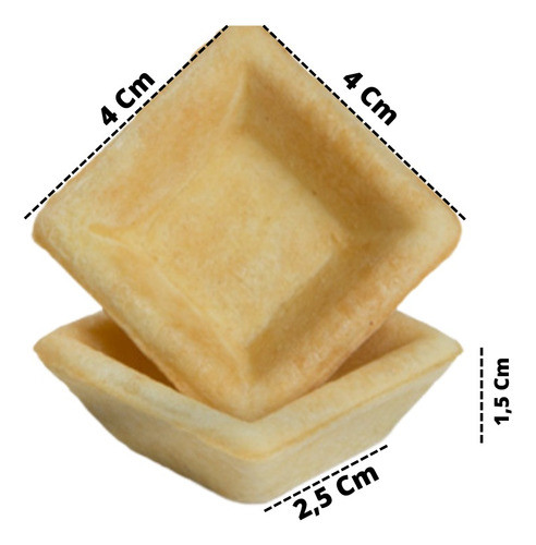 Mini Tortinhas Milfolhas Arosa 4x4cm C/400 Unid. 1