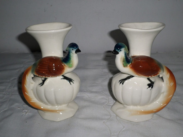 Antiguo Reloj Garniture Porcelana Alemana Faisanes Funciona 1 Antiguo Reloj Garniture Porcelana Alemana Faisanes Funciona 1