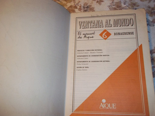 Ventana Al Mundo - El Manual De Aique - Bonaerense 6 Cukier 1