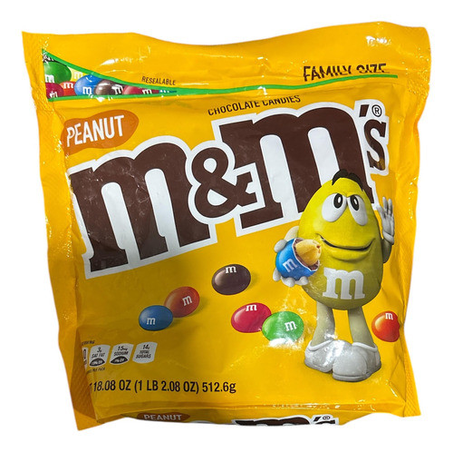Confite Golosina M&m Peanut Mani 512g 0