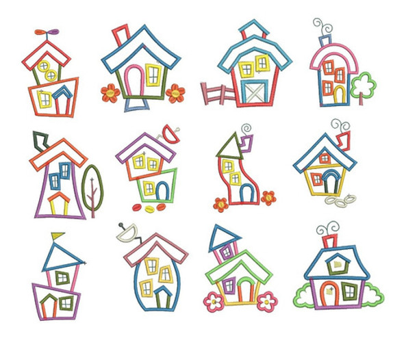 Matrices D Bordar Maquinas Bordadoras Casas Casita Aplique 0