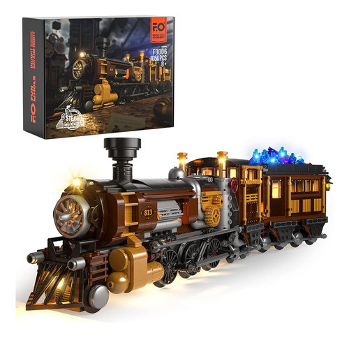 Funwhole Train Lighting Building Bricks Set - Steampunk Ore 0