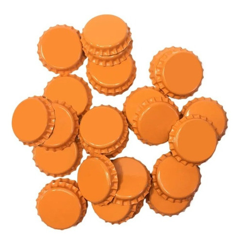 50un -tampinha Pry Off Importada Laranja P/ Cerveja/cachaça 0