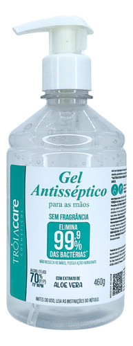 Álcool Em Gel 70º Inpm Troia Care Original 500ml 0