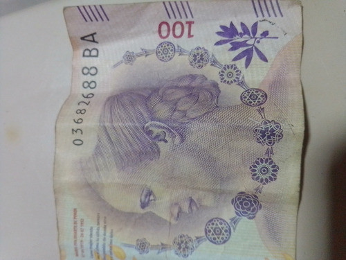 Billete Argentino 100 P De Eva Peron 1