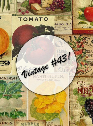 Vintage #43! Lámina Decoupage Autoadhesiva 30 X 42 Cm 0