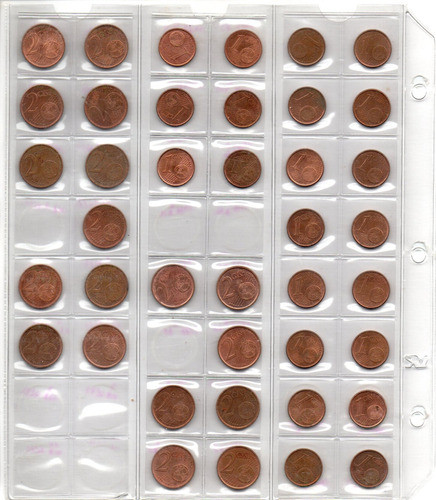 España Lote 40 Monedas 1 Cent Y 2 Cent De Euro Diferentes Fe 1