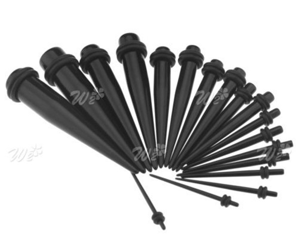 36 Piezas Acrílico Oído Tapones Expander Kit Camilla Cónica 1