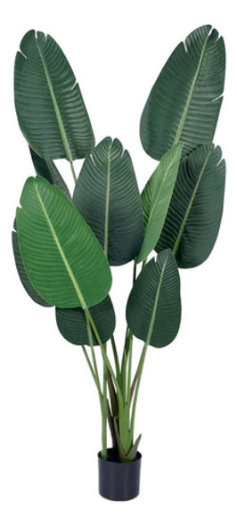 Planta Artificial Banano Con Maceta Decoración Chica 0
