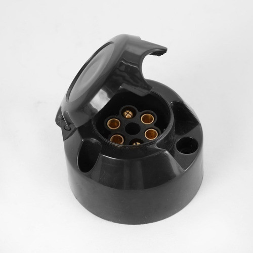 Tomada Fêmea - 6 Pinos De Latão - Preta - Universal 1