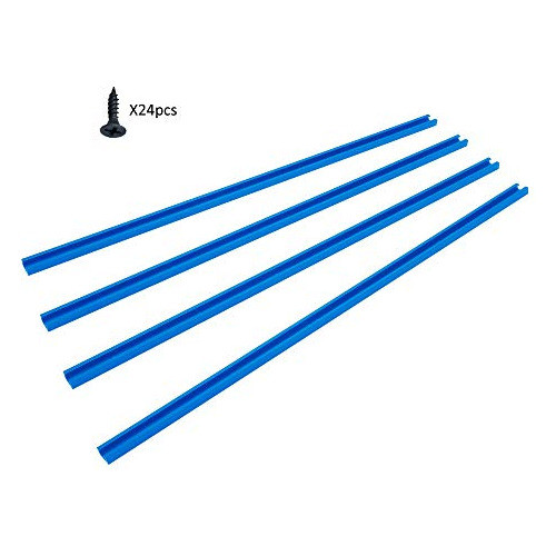 Guia T Para Mesas De Trabajo De 60cm De Largo Color Azul 4un 1
