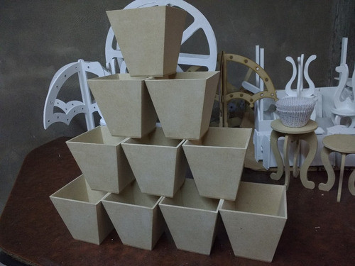 Macetas De Fibrofacil De 10x10x10cm Unidades Topiarios 0
