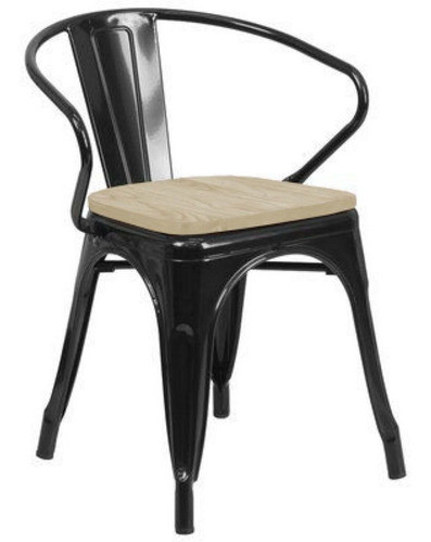 Butaca Tolix Asiento De Madera 0