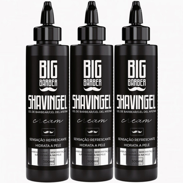 Shaving Gel Barbear Bisnaga Big Barber Cream Atacado 3 Unida 0