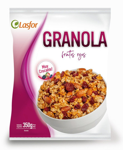 Granola Frutos Rojos Lasfor Bolsa 350 Gr 0