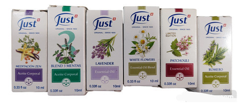 Aceites Esenciales Just X 3 Unidades De 10 Ml 0