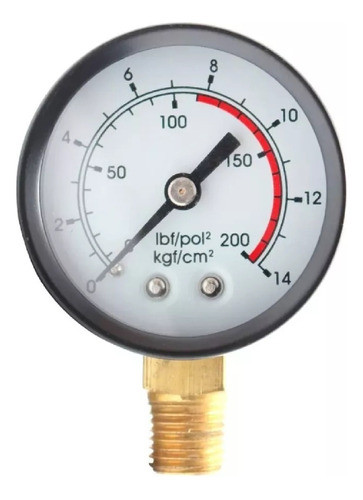 Relogio Marcador De Pressão 200lbs - Vertical Rosca 1/8 0