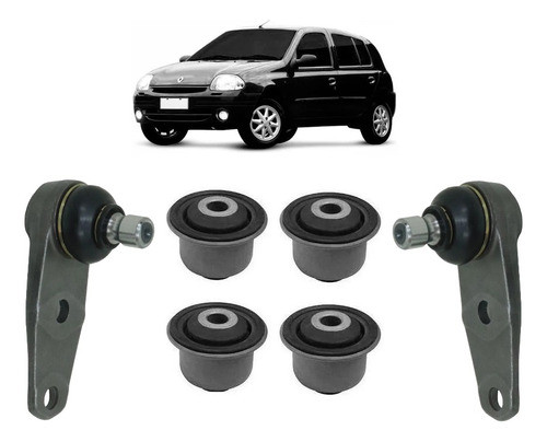 Kit Pivô Buchas Bandeja Clio 2000 2001 2002 2003 2004 10mm 1