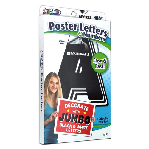 Artskills Jumbo Poster Letters And Numbers A Z And 0 9 1